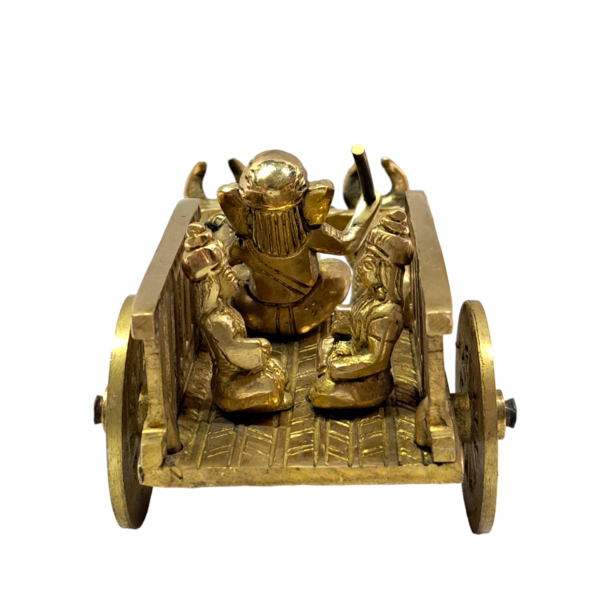 Brass Ganesh  Ridhi Sidhi Bell Gadi - Image 4