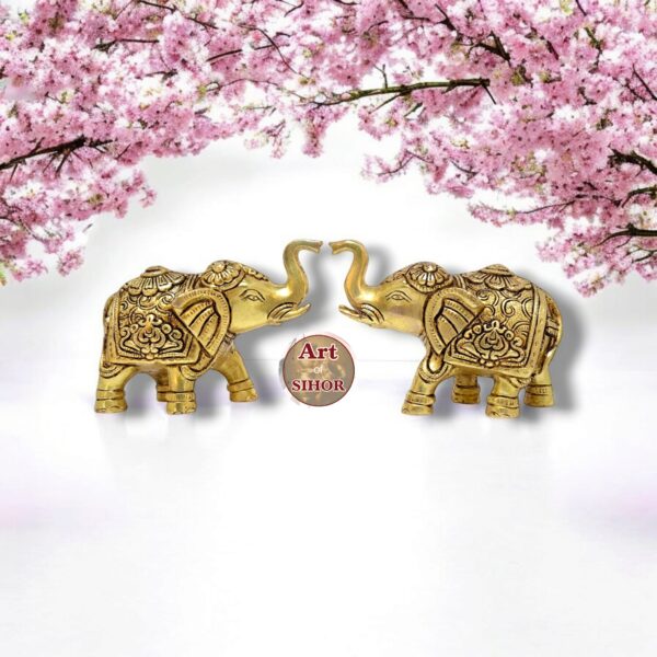 Brass Elephant 2 Pcs Set - Image 3