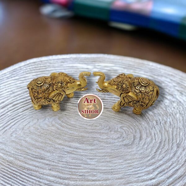 Brass Elephant 2 Pcs Set - Image 4