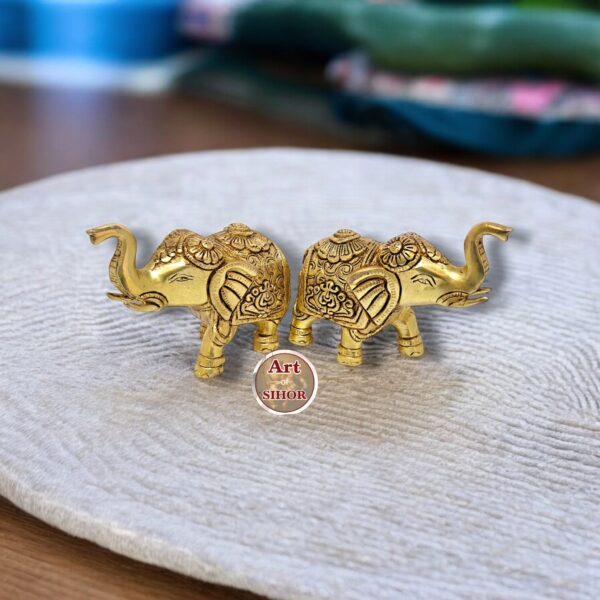 Brass Elephant 2 Pcs Set - Image 5