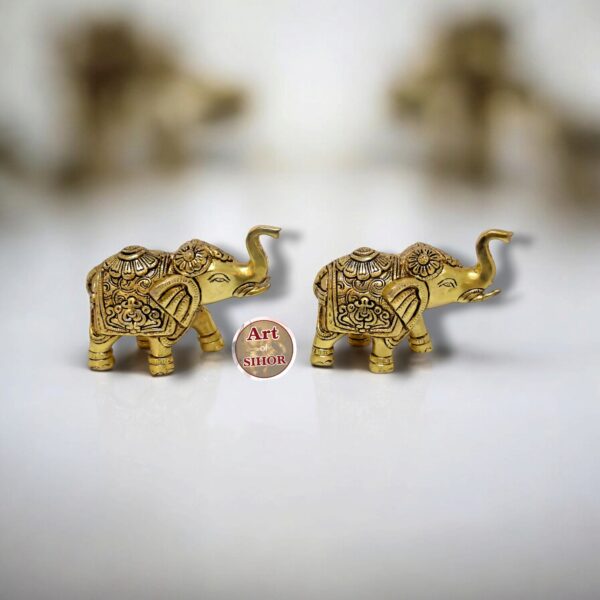 Brass Elephant 2 Pcs Set - Image 6