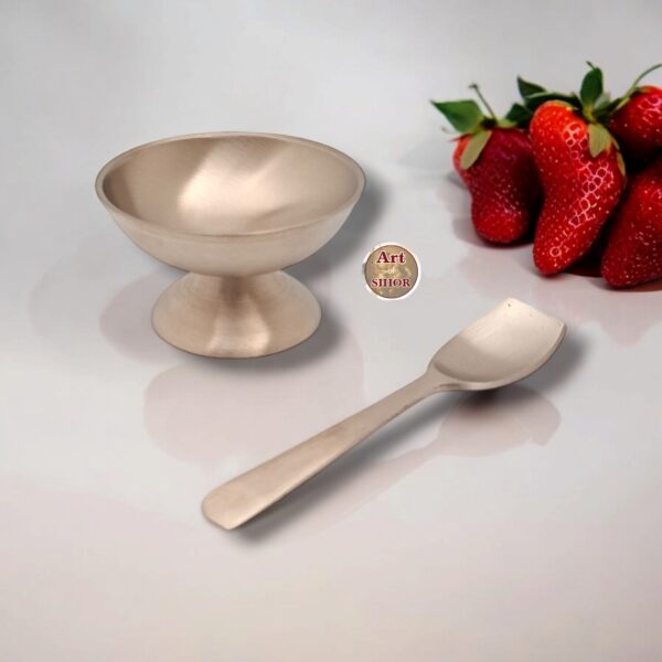 Kansa (Bronze ) Ice Cream Cup With Spoon  Set - Image 6