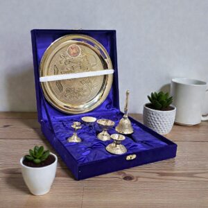 Brass Embossed Pooja Thali
