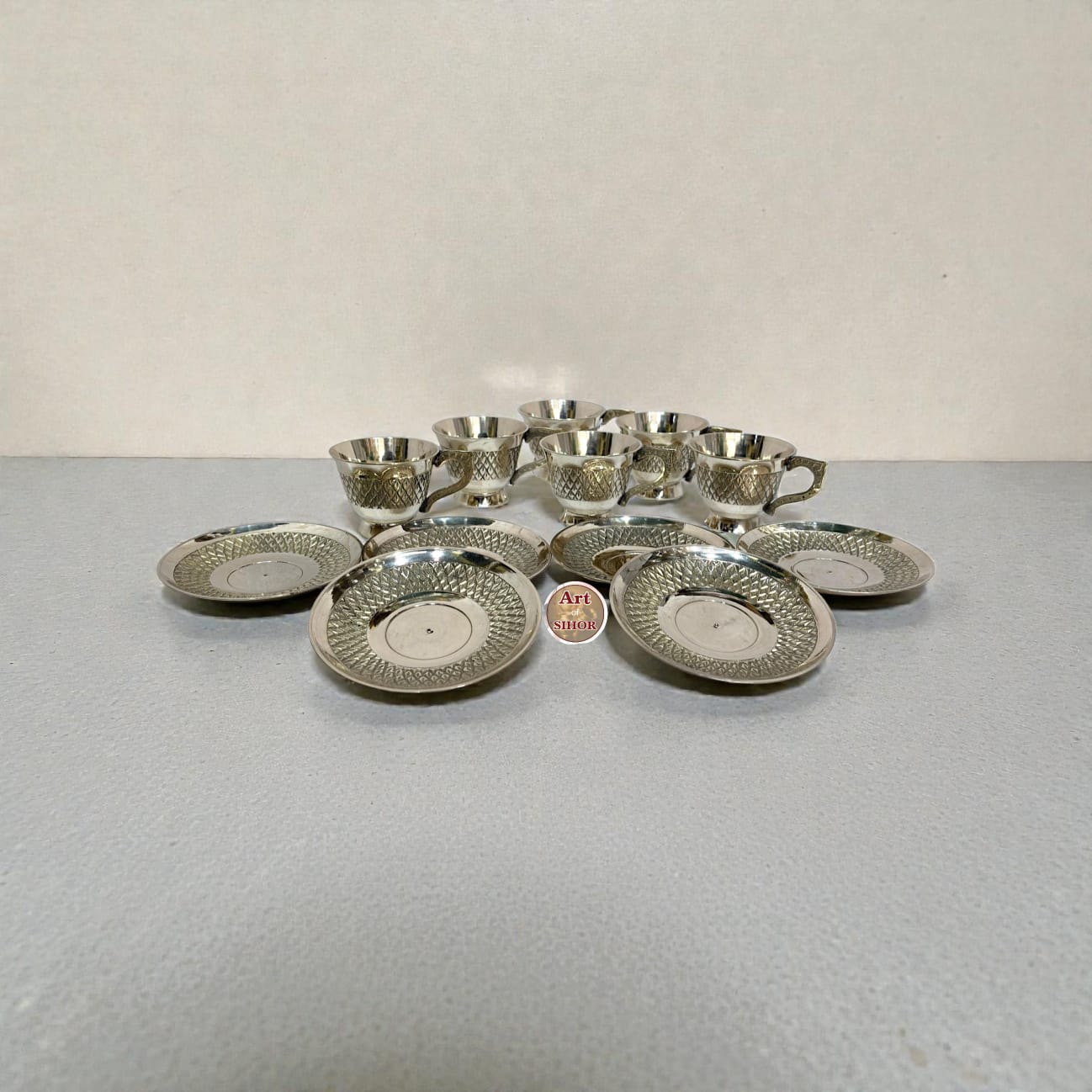 π« Brass Cup & Plate Set (Tea / Coffee Serving Set) - Image 4