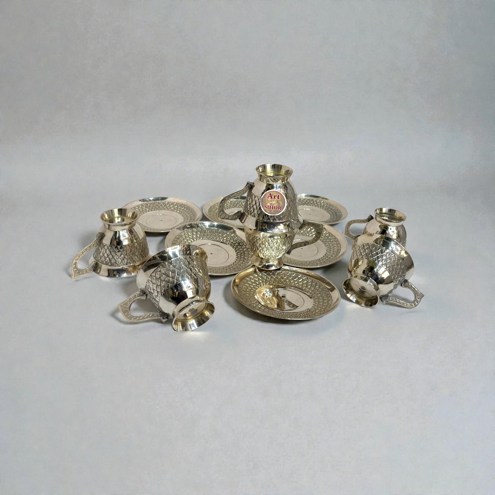 π« Brass Cup & Plate Set (Tea / Coffee Serving Set) - Image 5