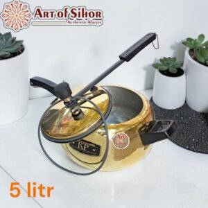 Premium Brass Pressure Cooker – 5 Litre✨