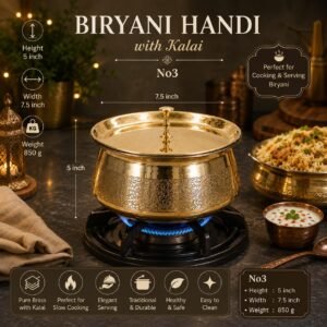 💕Brass Biryani Handi With Kalai no:3✨