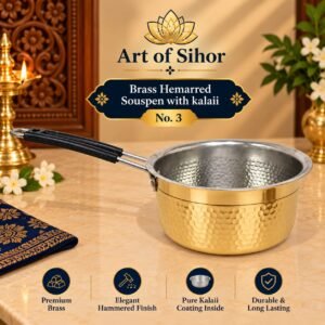  HammeBrassred Saucepan with Kalai – No. 3